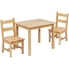 Furniture Set Flash Furniture Kid's Solid Hardwood Table & Chair Set 3-pcs