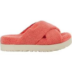 Uld Badesandaler UGG Fuzz Sugar Terry Cross - Peach Bliss