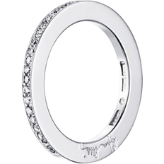Efva Attling Thin Ring - White Gold/Transparent 17mm