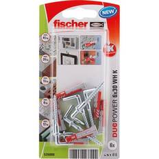 Blanco Enchufes Fischer Duopower Set Ø 6 x 30 mm 6 Unidades