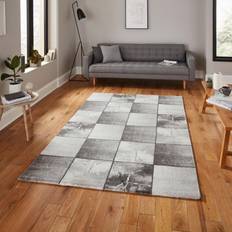 Think Rugs Ivory Craft White, Silver