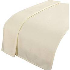 Dreamscene Warm Soft Plain Fleece Blankets White, Yellow