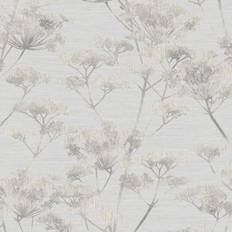 Wallpapers Boutique Serene Seed-Head Grey Floral Wallpaper