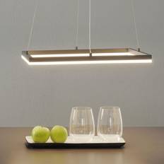 Illuminazioni Fabas Luce LED Bard 42x42 cm Anthrazit Satiniert Lampada a Sospensione