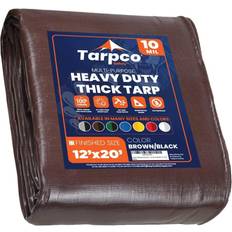 Camping & Outdoor Tarpco Safey Extra Heavy Duty 10 Mil Tarp Brown/Black 12 x 20