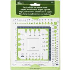 Needle Gauges Clover Swatch Ruler & Needle Gauge, White