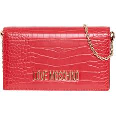Love Moschino Handväskor Love Moschino Dam Borsa Pu St.Croco Rosso axelväska, Blå Denim, 14 x 21 x 5