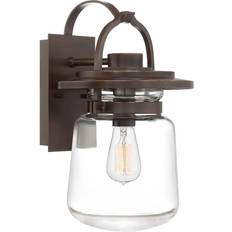 Elstead Lighting Utomhusvägglampa Lasalle, svart/klar Väggarmatur