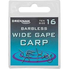 Wide Gape Carp Barbless Spaded Hook Silver 10