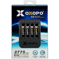 Aa battery charger OXOPO Li-Ion 4xAA Battery 1850mAh w/charger