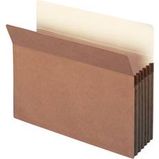 Smead Smead 73234 5 1/4 Expansion Drop Front Pocket, Straight Tab, Letter, Manila/Redrope, 10/Box