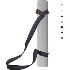 Yoga mat strap WESYY HiinHouse Yoga Mat Strap, Easy-Cinch Yoga Mat Sling, Premium Adjustable Cotton Yoga Mat Carrier, Multiple Color Choices (Yoga Mat not Included) 03.Dark gray