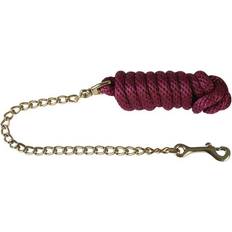 Basic Poly Lead Rope with Chain Burgundy Burgundy