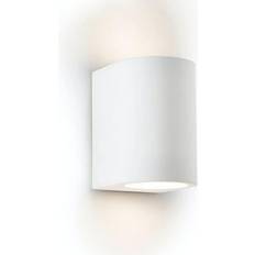 Iluminaciones Searchlight Gypsum 1 Light Up & Down Vgglampa Mlbar Vit Gips G9 Aplique de pared