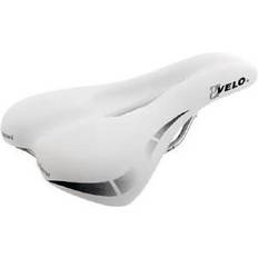 VELO Wide Channel Saddle White