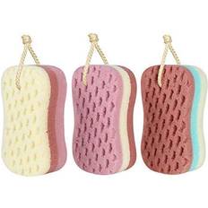 KECUCO 3 Pieces Bath Sponge for Women Kid s Sponge Loofah Body Scrubber Shower Sponge Body Wash