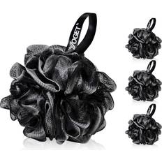 Charcoal Bath Loofah Sponge 4 Pack Black 60G Shower Mesh Ball Soft Body Scrubber