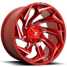 20" - 5/112 - Red Car Rims Fuel 1PC Aluminum Rim D754 REACTION 24X12in Candy Red Milled