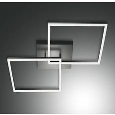 Illuminazioni Fabas Luce Plafoniera LED Bard 65x65 cm 2 Luci Antracite Lampada a Sospensione