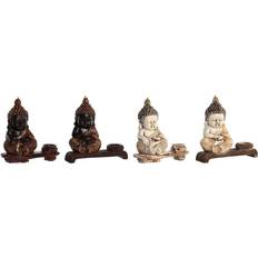 Red Figurines Dkd Home Decor Red Beige Buddha Resin Oriental 22 Figurine