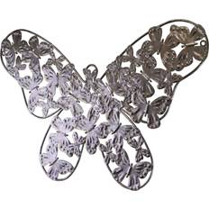 Silver Wall Decor Geko Silver Metal Butterfly Design Wall Decor