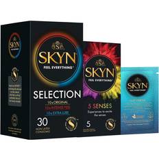 Skyn condoms Sex Toys Skyn Selection Non Latex Condoms Pack of 30 Free 5 Pack of 5 Senses Condoms Free 2 Wipes