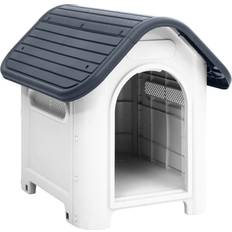 vidaXL Dog House Grey 59x75x66 Polypropylene