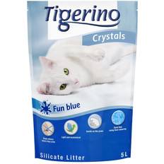 Ekonomipack: 6 5 l Crystals kattsand Fun - blått