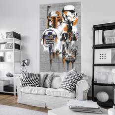 Papier peint Papiers peints Komar Poster géant intissé Personnages Star Wars en graffiti 120x200cm