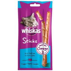 Whiskas Animali domestici Whiskas Katte Sticks Laks 3Stk 6Gr