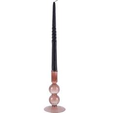 Beige - Glas Lysestager Present Time Swirl Bubbles Lysestage 16cm