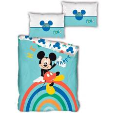 Disney Stoffen Disney Mickey Mouse Dekbedovertrek Happy 140 x 200 cm