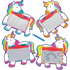 Toys Baker Ross Rainbow Unicorn Magic Slates (Pack of 8) AW674, Magic Drawing Boards Perfect for Kids Party Bag Fillers or Gift Ideas