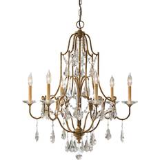 Kristal Hanglampen FEISS Valentina 6 LED Kroonluchter Oxidized Bronze