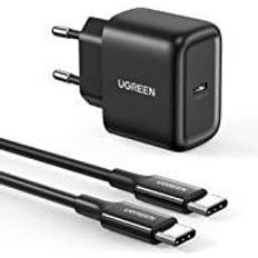 Usb c charger 25w Ugreen charger CD250 charger 25W USB-C (black) USB-C to USB-C cable, 2m (black)