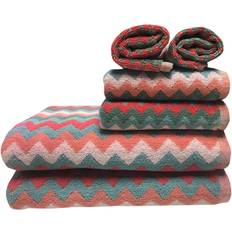 ESPALMA Zig Zag 6pc. Bath Towel Blue