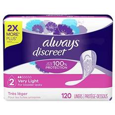 Always Discreet Incontinence Liners Very Light Regular 120-pack