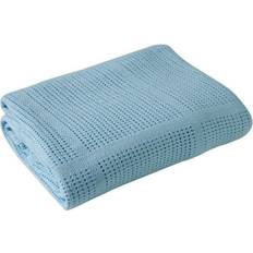 Clair De Lune Cellular Pram Blanket- Blue