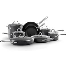 Pour Spouts Cookware Calphalon Classic Hard-Anodized Nonstick Cookware Set with lid 14 Parts