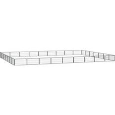 vidaXL 32-panels hundegård 100x50 pulverlakeret stål sort