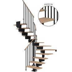 Svingstrapper Dolle Dubai Halvsving Sort 9005-CLASSIC IIII 289-357 cm