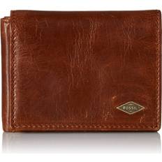 Fossil Ryan Leather RFID-Blocking Execufold Trifold Wallet, Dark Brown, Model: ML3733201