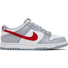 Grey nike dunk kids Nike Dunk Low GS - Grey Red