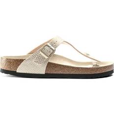 Fleece Schoenen Birkenstock Gizeh Micro Fibre - Shiny Python Eggshell