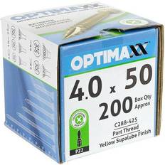 Optimaxx Optimaxx 4 50mm Woodscrews - Box of 200 200pcs 50x4mm