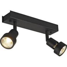 SLV Puri Double Matt Black Ceiling Flush Light 24.5cm