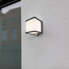 Batteridriven Väggarmaturer Lutec LED-solcellsvägglampa Doblo Väggarmatur