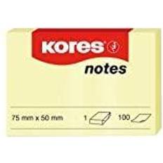 Kontorartikler Kores Pastel yellow stickn 76x51mm 205549