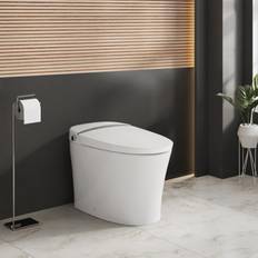 Toilets Swiss Madison Avancer Collection SM-ST060 Intelligent Tankless Elongated Toilet and Bidet in Touchless Vortex Dual-Flush 1.1/1.6