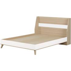 Beige Children's Beds South Shore Full Yodi Complete Bed Elm and Pure White